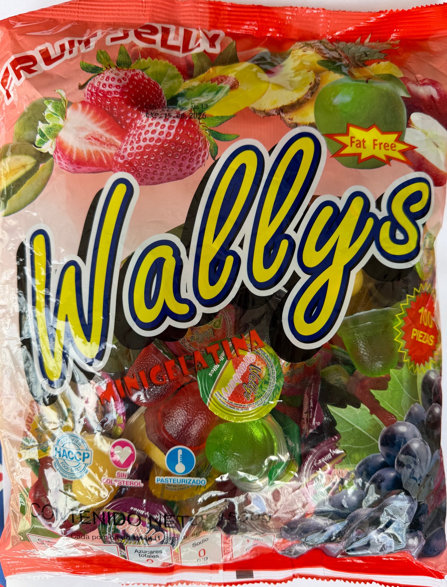 Wallys bolsa Fruit jelly 100 Unidades